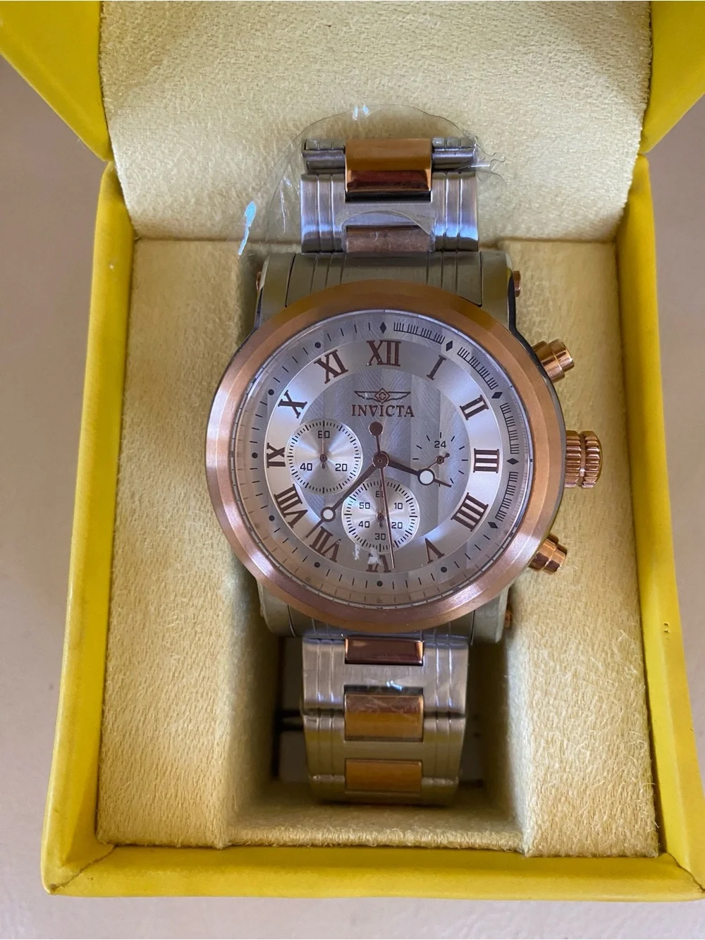 Invicta Men's Two-Tone Stainless Steel Chronograph Watch - Rose Gold & Silver